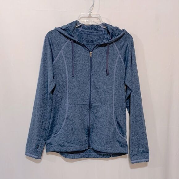 Patagonia Tops - PATAGONIA Hoodie Jacket Grayish Blue Full Zip Pockets Thumb Hole 54905 Women's S